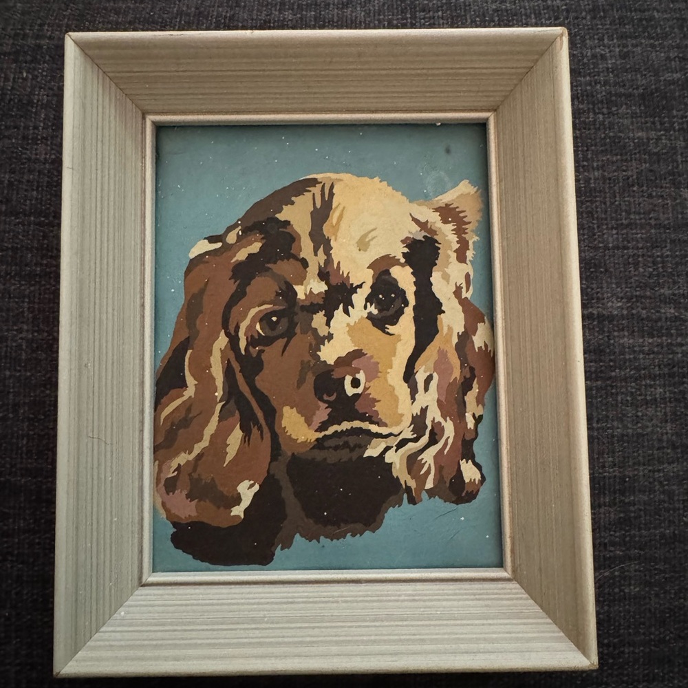 Little vintage cocker spaniel  paint by number